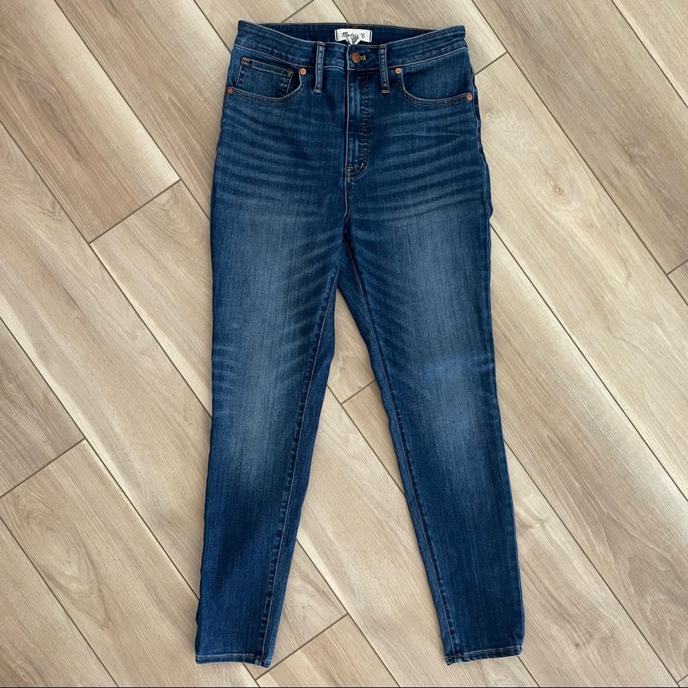 MADEWELL CURVY HIGH RISE SKINNY DENIM BLUE JEANS SIZE 28